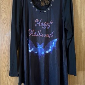 Black Halloween Long Sleeve Top